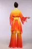 Scene Wear Meng Zhong Rose Peony Broderi Costume Classical Folk Dance Modern Fan and Paraply