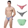 Underpants Brand Fashion Mens Striped Briefs Sexy Low Waist Men Soft Bikini Underwear Breathable Male U Concex Pouch Brief C208