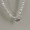 Collane di perline Catena di gioielli Collana girocollo di perle di zirconi di cristallo vintage per donne Pendenti di coppia femminili 230613