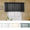 ستارة Missdeer Modern Lace Jacquard Window Valance HEM قهوة قصيرة لمطبخ مجلس الوزراء غرفة نوم ديكور المنزل