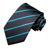 Галстуки-галстуки Hi-Tie Designer Black Robin Egg Blue Litsed галстук для мужчин 2023 модная бренда свадебная вечеринка газель