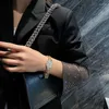 Lien Bracelets De Luxe De Haute Qualité Plein De Strass Cadran Montre Pour Les Femmes Rétro Internet Célébrité Même Style Bracelet Bijoux Partie