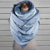 Scarves 2023 Fashion Women Solid Color Button Soft Wrap Casual Warm Simple Shawls Buckle Decoration