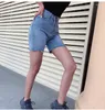 Frauen Jeans Hohe Taille Dünne Denim Shorts Bermuda Große Frau Mode Quaste Enge Fünf-punkt Gewaschen Sexy Weibliche Sommer