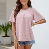 Chemisiers pour femmes petit haut lavable été ample mode décontracté hauts col rond confortable femmes Blouse pour fille