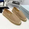 Cotton Dirll Espadrilles Designer Shoes Luxury Sneakers Woman Casual Shoe Canvas Loafers Classic Fisherman Shoes Fashion Loafers