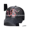 Berretti da baseball Designer Snapbacks Cappelli con testa di tigre Bee Snake Mesh Moda ricamo aderente Berretti da basket da calcio regolabili Flat Ha Dhk8P