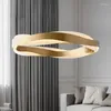 Hängslampor postmoderna lyxiga ljuskronor vardagsrum enkelt sovrum designer ring nordisk minimalistisk matsalslampa