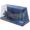 Décorations Grand Aquarium Décoration Bateau Plactic Aquarium Ship Air Split Shipwreck Fish Tank Decor C 230625