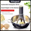 Egg Boilers Automatic Pan Stirrer Electric Stir Blender Cream Triangle Agitator Beater Mixing For Kitchen Cooking Tool 230625