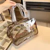 Tabby Jelly Pack Transparente PVC-Umhängetasche Designer-Handtasche Klarer Sommer-Cross-Body-Puls Hochwertige Messenger-Taschen mit Reißverschluss Buchstaben-Hardware