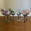 Wine Glasses Four Seasons Trees Wine Glasses Creative Printed High Legged Glass Cup For Wine Beer Cocktail Large Capacity Glass Cup Set 230625