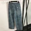 Pantaloni taglie forti da donna Designer Lettera Distintivo Jeans da donna Design Pantaloni alla moda Abbigliamento Pantaloni a vita alta in denim dritto per donna IQXH