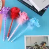 1 pièces nouveauté Roses fleur boule stylos à bille Biro étudiants fille bureau école fournitures d'écriture cadeaux de mode