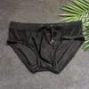 Męskie stroje kąpielowe Summer Black Swimwear Seksowne siatki BIKINI BIKIME Basen Builki z okiem gąbki Niski talia Solidna patchwork Bequine x0625 x0625 x0625 x0625