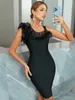 Casual Dresses Autumn 2023 Fashion Women's Mini Black Dress Elegant Nightclub Celebrity Party Club Evening