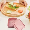 Set di stoviglie Contenitori per sandwich Stoccaggio a forma di toast per bambini Contenitore per il pranzo ecologico Facile da pulire a casa