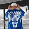 Мужские футболки Hip Hop Hood Gangster Printed Cotton T Ringts Men Streetwear Fashion с коротким рукава