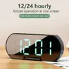 Desk Table Clocks Alarm Clock Night Light Home Supplies Large Screen Snooze Function Plastic Desk LED Digital Alarm Clock with Smart 230625