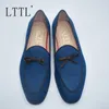 British Style New Handmade Blue Canvas Loafers Men Denim Shoes Butterflyknot Casual Shoes Summer Flats Male Dress Shoes