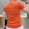 Men's T-Shirts 2023 Summer New Slim Fit Fashion Brand Tiger Head Letter Jacquard Round Ne Ice Silk Short Sleeve Tshirt Men's in Knit J230625