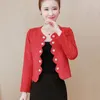 Vestes Femme Daim Cachemire Châle Manteau Court Dames Printemps Et Automne Petit Costume Avec Cheongsam Jupe Cardigan Top.