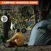 Bath Hangers Outdoor Camping Lanyard Hanger Camping Lagringsband med LED -stripljus 16ft justerbar för att hänga hängmatta 230625