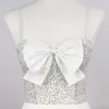 Women's Tanks Plus Size High Quality Cute Bow Women's Sexy Bustier Bra Cropped Sling Top Vest Bling