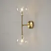 Nordisk bubbla glas vägglampa guld krom metall ljus lyx hotell bar café gång hall sängklot globe boll sconce belysning