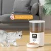 Cat Bowls Feeders 4L Pet Feeder Cat Dog Smart Food Dispenser Regelbunden kvantitativ utfodring med ljudinspelning Matningsskålar PET -leveranser 230625