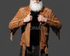 Camicie casual da uomo Cappotto da giacca in pelle di daino da cowboy occidentale tradizionale con frange Osso e perline Blazer da uomo Uomo 230625