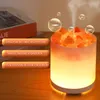 Outros Home Garden Salt rock aromaterapia óleo essencial atomização expansão máquina de incenso atmosfera doméstica de luz colorida no quarto 230625