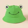 Beanies 1pc Men&Women's Trendy Cute Frog Embroidered Cotton Fisherman Sun Hat For Outdoor