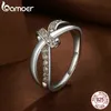 Solitaire Ring 925 Sterling Silver Geometric Twisted Double Layer Knot Finger For Women Jubileum Jewelry Gift 230621