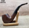 Pipe da fumo Pipa tradizionale in legno massello di ebano con filtro per la salute