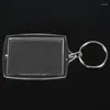 Krokar 50st transparent tom insida PO Bildram Key Ring Split KeyChain