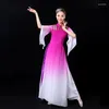 Scene Wear Classical Dance Performance Dress Female Elegant Chinese Style National Costume Fan Modern vuxen