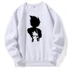 Erkek Hoodies Karikatür DBZ Stil Erkek Moda Büyük Boyut Tech Polar Üstleri Anime Harajuku Sweatshirts O boyun erkek kıyafetleri