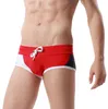 Calzoncillos de natación para hombre, ropa interior Sexy de retales para hombre, bañadores de nailon transpirables, bañadores, pantalones cortos, ropa ajustada W0328