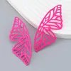 Ohrstecker Sommer Fuchsia Sprühfarbe Großer Schmetterling Für Frauen Mode Niedlich Elegant Süß Ohrschmuck