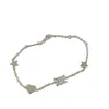 Halskette Armband Fünfzackiger Stern Liebesbrief Halskette Messing Material Nischendesign Schlüsselbeinkette Halsband