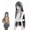 Party Supplies Adolescent Idiot Does Not Dream Of Girl Sister Sakurajima Mai Dark Gray Long Straight Cos Wig Anime Cosplay Game Hair