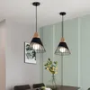 Pendant Lamps Slope Lights Wood And Aluminum Restaurant Bar Coffee Dining Room LED Hanging Light Fixture