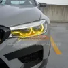 Tillämplig FO BMW 5 Series G30 520 525 530 535 CSL DRL M5 Gul Golden Color Eye Lamps G31 F90 Daylight Lemon Yellow Dayime Running Light Lemon Bil Lights Lamp Lamp