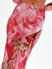 スカートawoscut women s bodycon y2k long maxiスカートハイウエストサマーフルレングスa-line flowy swing beachwear（red s）