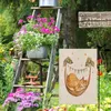 2st, Cat Garden Flagg Välkommen flagga 12x18 tum dubbelsidig för utanför gårdsflaggan