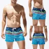 Caleçon Hommes Sous-Vêtements Mémoires Rayé Hommes Plage Maillots De Bain Polyester Respirant Maillot De Bain Pantalon Slim Wear Stripe Impression W330