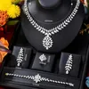 Necklace Earrings Set GODKI Delicate UAE 4pcs Bridal Zirconia Sets For Women Wedding Party Dubai Nigeria CZ Crystal Jewelry Gift