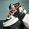 High Street Sneakers alte da uomo con suola spessa Stivali da moto casual Scarpe da tavola