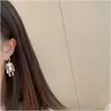 Earrings S925 silver needle animal earrings color matching copper inlaid zircon color long ear rabbit earrings